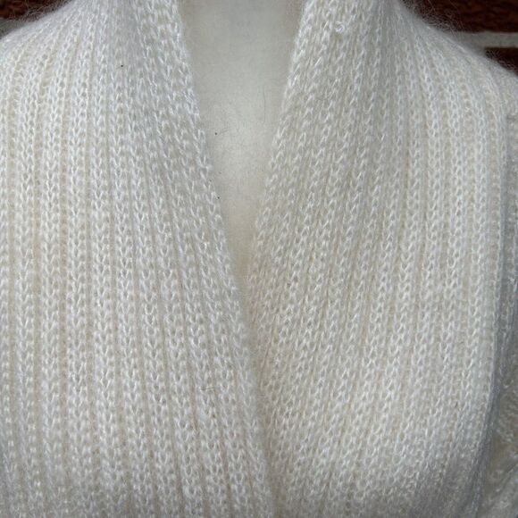 Vintage ‘90s Cocoon Cardigan Belldini Oversized White Cream Size Medium - Picture 5 of 12